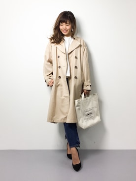「amelier MAJESTIC LEGON（アメリエルマジェスティックレゴン）のアイテム（ジャケット/アウター）」を使った、ARISAさん（レディース・155cm）の春コーディネート