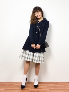 「LODISPOTTO（ロディスポット）のアイテム（ステンカラーコート）」を使った、ARISAさん（レディース・155cm）の春コーディネート