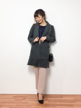 「aimoha（アイモハ）のアイテム（ジャケット/アウター）」を使った、ARISAさん（レディース・155cm）の春コーディネート