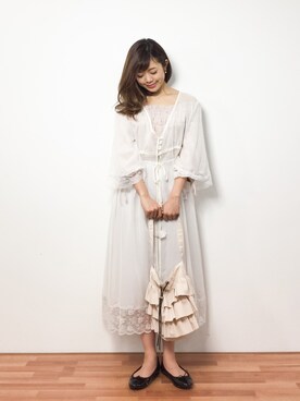 「ランジェリーガウン」｜ARISAさん（レディース・155cm）の春コーディネート