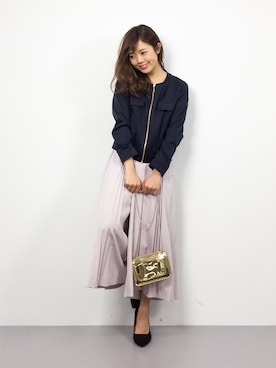 「31 Sons de mode（トランテアン　ソン　ドゥ　モード）のアイテム（ブルゾン）」を使った、ARISAさん（レディース・155cm）の春コーディネート