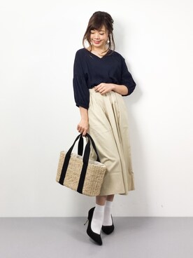 「Te chichi TERRASSE（テチチテラス）のアイテム」を使った、ARISAさん（レディース・155cm）の春コーディネート