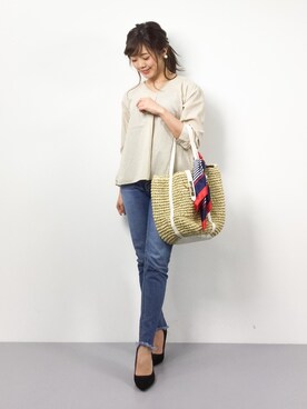 「UNBILLION（アンビリオン）のアイテム」を使った、ARISAさん（レディース・155cm）の春コーディネート