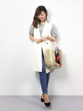「UNBILLION（アンビリオン）のアイテム」を使った、ARISAさん（レディース・155cm）の春コーディネート