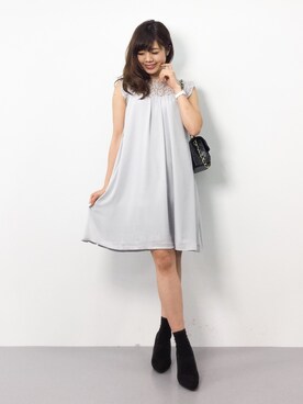 「TITTY&CO.（ティティーアンドコー）のアイテム（ワンピース/ドレス）」を使った、ARISAさん（レディース・155cm）の春コーディネート