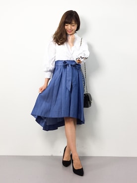 「Cherite by PRIME PATTERN（シェリエットバイプライムパターン）のアイテム」を使った、ARISAさん（レディース・155cm）の春コーディネート