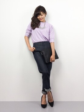 「ショッピング」｜「アイテム（スウェット）」を使った、ARISAさん（レディース・155cm）の夏コーディネート