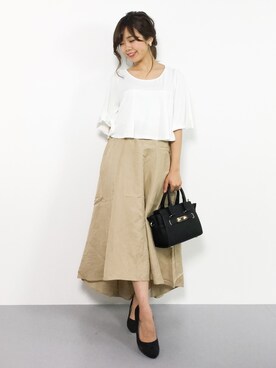 「CIAOPANIC TYPY（チャオパニックティピー）のアイテム（スカート）」を使った、ARISAさん（キッズ・155cm）の夏コーディネート