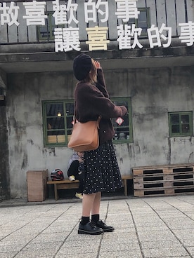 「TAIPEI」｜「アイテム（その他アウター）」を使った、ワンワンさん（レディース・158cm）の春コーディネート
