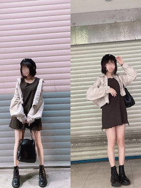 「NET（ネット）のアイテム（ブルゾン）」を使った、ワンワンさん（レディース・158cm）の春コーディネート