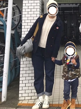 「DANTON（ダントン）のアイテム（ダッフルコート）」を使った、まみげさん（レディース・158cm）の冬コーディネート