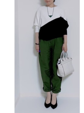 「Modify（モディファイ）のアイテム」を使った、makiさん（レディース・155cm）の秋コーディネート