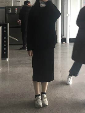 「22xx（トゥトゥエクスエクス）のアイテム」を使った、17hugさん（レディース・167cm）の冬コーディネート