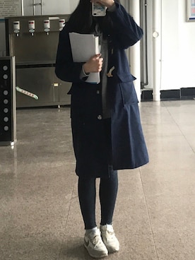 「アイテム（ダッフルコート）」を使った、17hugさん（レディース・167cm・10代）の冬コーディネート