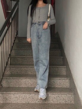 「brandymelville」｜17hugさん（レディース・168cm）の冬コーディネート