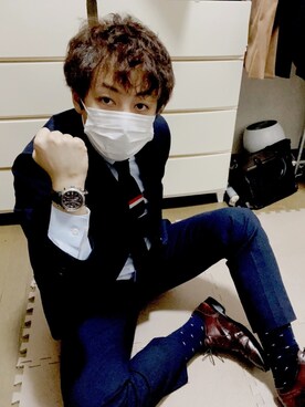 「giraffe（ジラフ）のアイテム」を使った、𝐖𝐨𝐨𝐝𝐲🌙さん（メンズ・168cm）の冬コーディネート