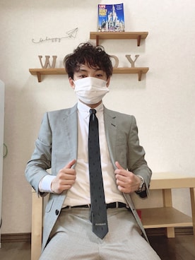 「チドリ柄」｜「アイテム（その他）」を使った、𝐖𝐨𝐨𝐝𝐲🌙さん（メンズ・168cm）の春コーディネート
