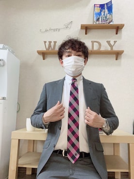「ビジネス」｜「アイテム（その他）」を使った、𝐖𝐨𝐨𝐝𝐲🌙さん（メンズ・168cm）の夏コーディネート