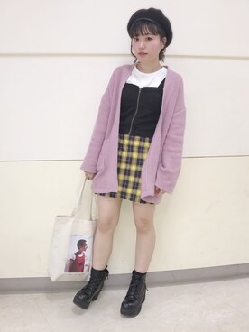 「パイピングベレー帽」｜natsumi  パーソナルカラーさん（レディース・155cm）の春コーディネート