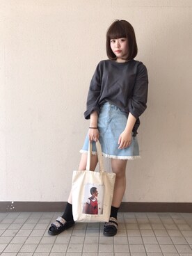 natsumi  パーソナルカラーさんの「WEGO/5ポケットフリンジAラインスカート」を使ったコーディネート