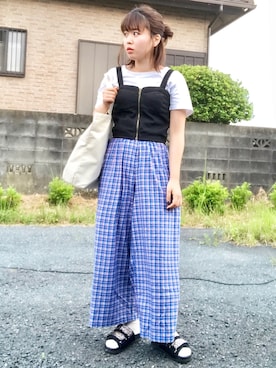 「グリッター」｜「アイテム（その他トップス）」を使った、natsumi  パーソナルカラーさん（レディース・155cm）の春コーディネート