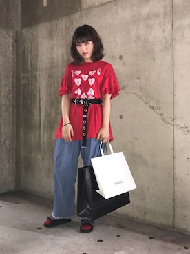 「トランプ柄」｜「アイテム（ワンピース/ドレス）」を使った、natsumi  パーソナルカラーさん（レディース・155cm）の夏コーディネート