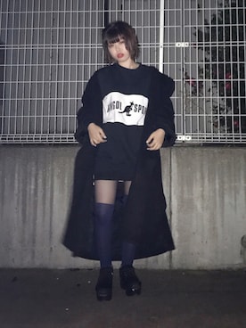 「コラボ」｜「アイテム（チェスターコート）」を使った、natsumi  パーソナルカラーさん（レディース・155cm）の冬コーディネート