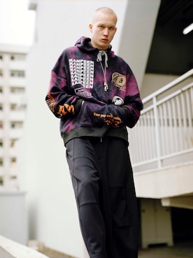 「DANKE SCHON（ダンケシェーン）のアイテム（パーカー）」を使った、grindmagazineさん（メンズ・175cm）の春コーディネート