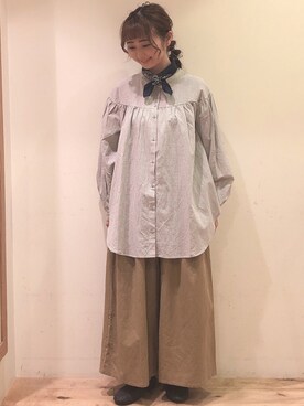 「ゆったりシルエット」｜「アイテム（その他シューズ）」を使った、ᵀᴱᴿᴬᴰᴬさん（レディース・156cm）の春コーディネート