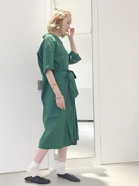 「note et silence （ノートエシロンス）のアイテム（ワンピース/ドレス）」を使った、note et silence.さん（レディース・168cm）の春コーディネート