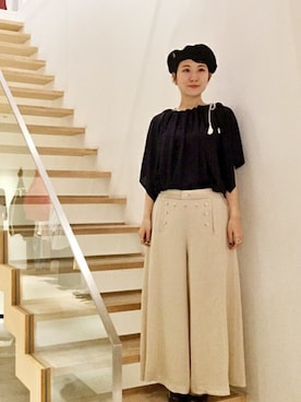 「シャーリング」｜note et silence.さん（レディース・160cm）の春コーディネート