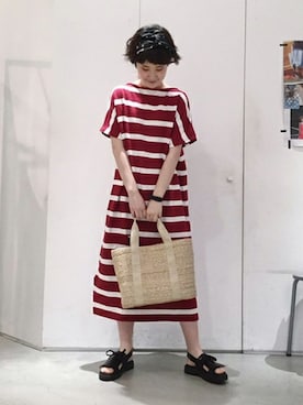 「note et silence （ノートエシロンス）のアイテム（ワンピース/ドレス）」を使った、note et silence.さん（レディース・160cm）の春コーディネート