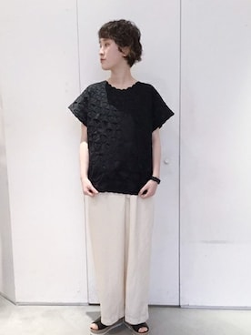 「rukkilill（ルッキリル）のアイテム」を使った、note et silence.さん（レディース・160cm）の夏コーディネート