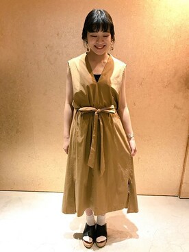 「note et silence （ノートエシロンス）のアイテム（ワンピース/ドレス）」を使った、note et silence.さん（レディース・160cm）の夏コーディネート