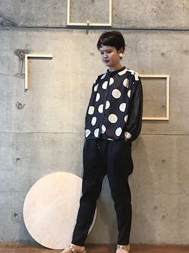 「note et silence （ノートエシロンス）のアイテム（パンツ）」を使った、note et silence.さん（レディース・164cm）の秋コーディネート