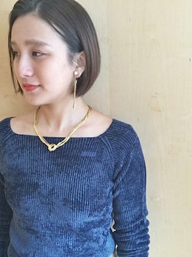 「ゴールドアクセ」｜note et silence.さん（レディース・160cm）の秋コーディネート