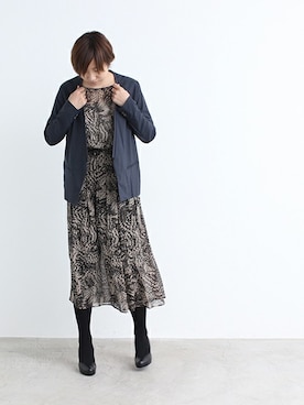「So 1:1（ソウワンバイワン）のアイテム（ジャケット/アウター）」を使った、note et silence.さん（レディース・160cm）の秋コーディネート
