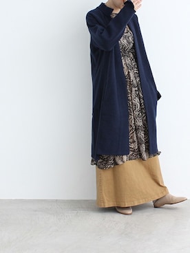 「note et silence （ノートエシロンス）のアイテム（スカート）」を使った、note et silence.さん（レディース・160cm）の秋コーディネート