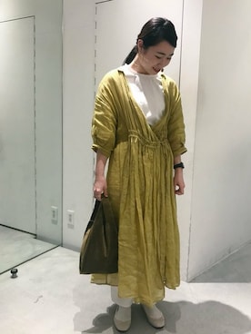 「note et silence （ノートエシロンス）のアイテム（ワンピース/ドレス）」を使った、note et silence.さん（レディース・160cm）の春コーディネート