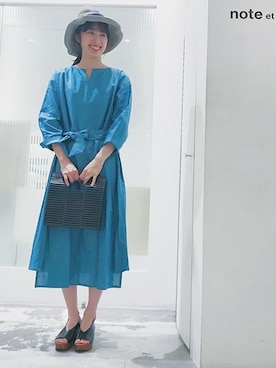 「note et silence （ノートエシロンス）のアイテム（ワンピース/ドレス）」を使った、note et silence.さん（レディース・160cm）の春コーディネート