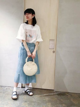「caph（カーフ）のアイテム（トップス）」を使った、note et silence.さん（レディース・160cm）の春コーディネート