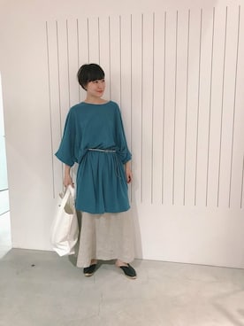 「note et silence （ノートエシロンス）のアイテム（ワンピース/ドレス）」を使った、note et silence.さん（レディース・160cm）の春コーディネート