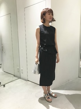 「アイテム（ドレス、ブラック系）」を使った、note et silence.さん（レディース・160cm）の春コーディネート