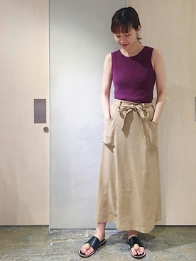 「rukkilill（ルッキリル）のアイテム」を使った、note et silence.さん（レディース・162cm）の夏コーディネート