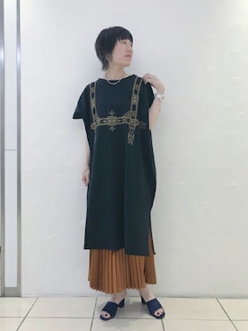 「nitca（ニトカ）のアイテム（ワンピース/ドレス）」を使った、note et silence.さん（レディース・169cm）の夏コーディネート
