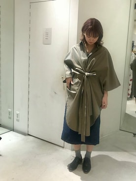 「caph（カーフ）のアイテム（ブルゾン）」を使った、note et silence.さん（レディース・160cm）の夏コーディネート