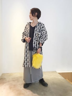 「マキシスカート」｜「アイテム（シャツワンピース）」を使った、note et silence.さん（レディース・150cm）の秋コーディネート