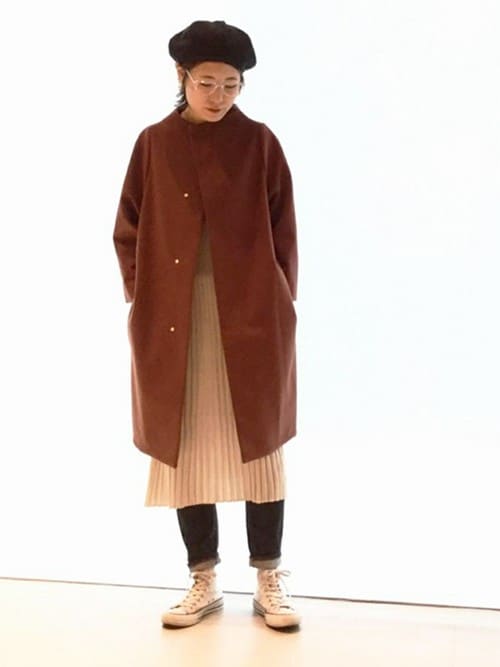 nitca ニトカ ウールカシミヤ強圧縮ビーバーコクーンコート カシミヤ【nitca】ウールカシミヤ強圧縮ビーバーコクーンコート SIZEF