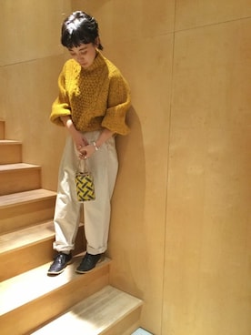 「caph（カーフ）のアイテム（パンツ）」を使った、note et silence.さん（レディース・160cm）の冬コーディネート