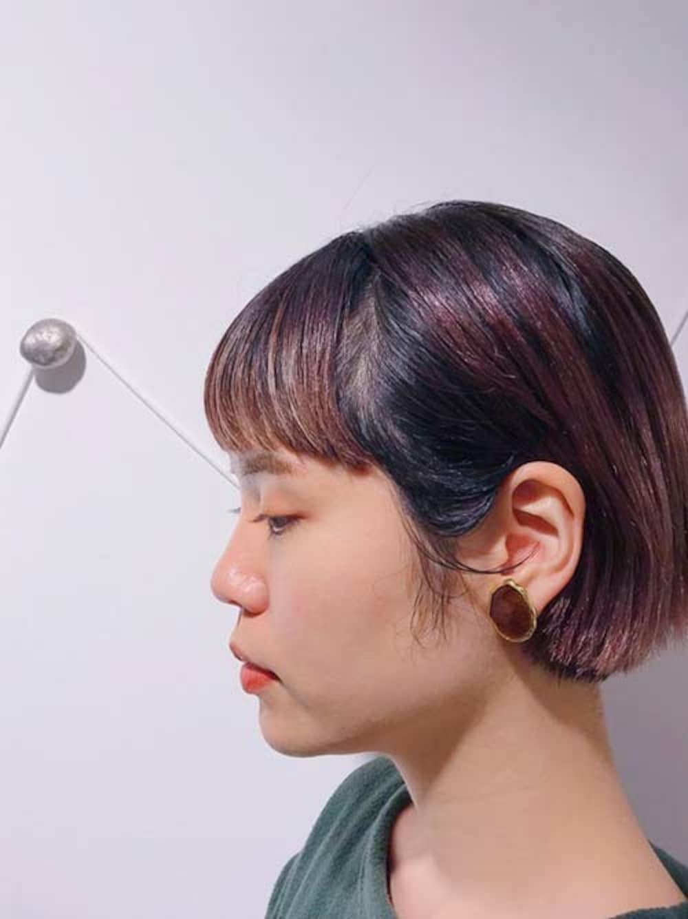 「イヤリング、caph、note et silence、春コーデ」｜「caphのカラーエポ　イヤリング（イヤリング、ブラウン系）」を使った、note et silence.さん（レディース・160cm）の冬コーディネートの1枚目の写真